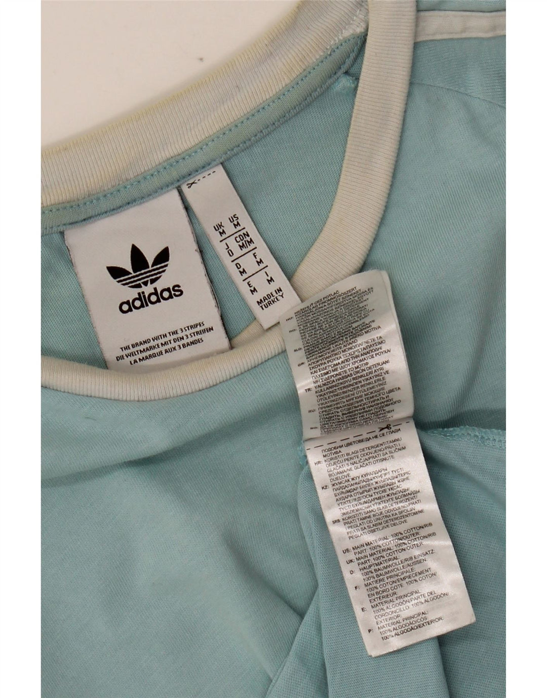 T-shirt męski ADIDAS Top, średni niebieski, bawełniany