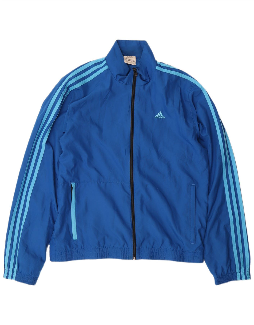 Adidas Męska bluza dresowa, mała, niebieska, poliestrowa