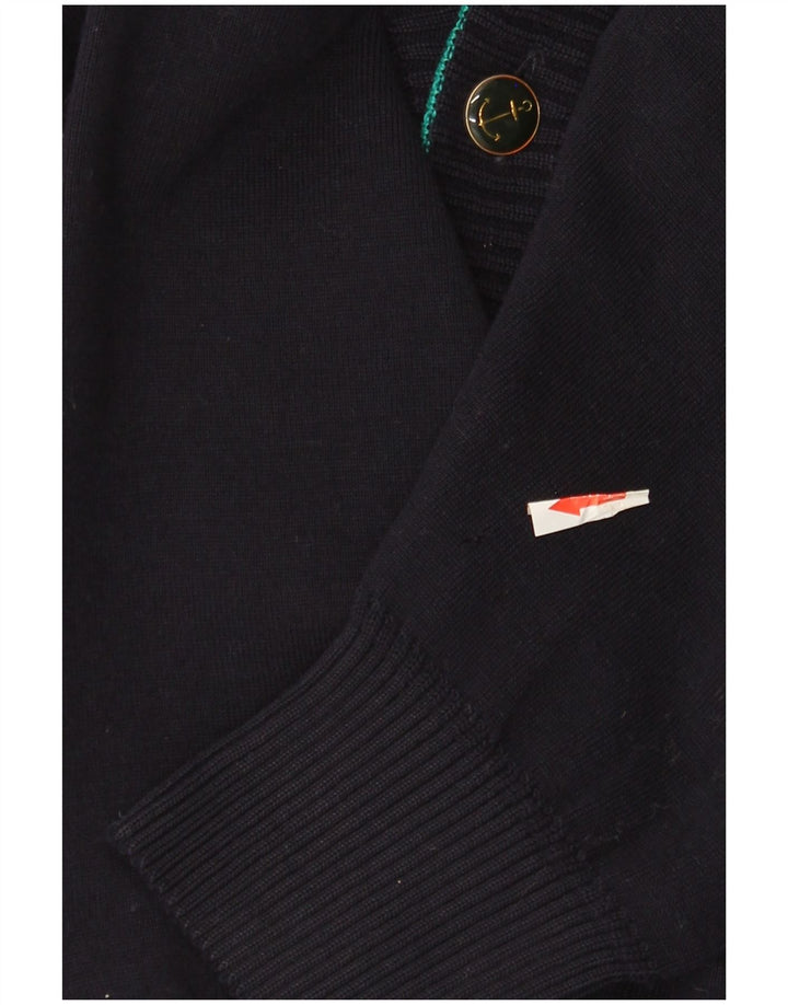 Niebieski sweter męski Drake, duży, granatowy, wełniany