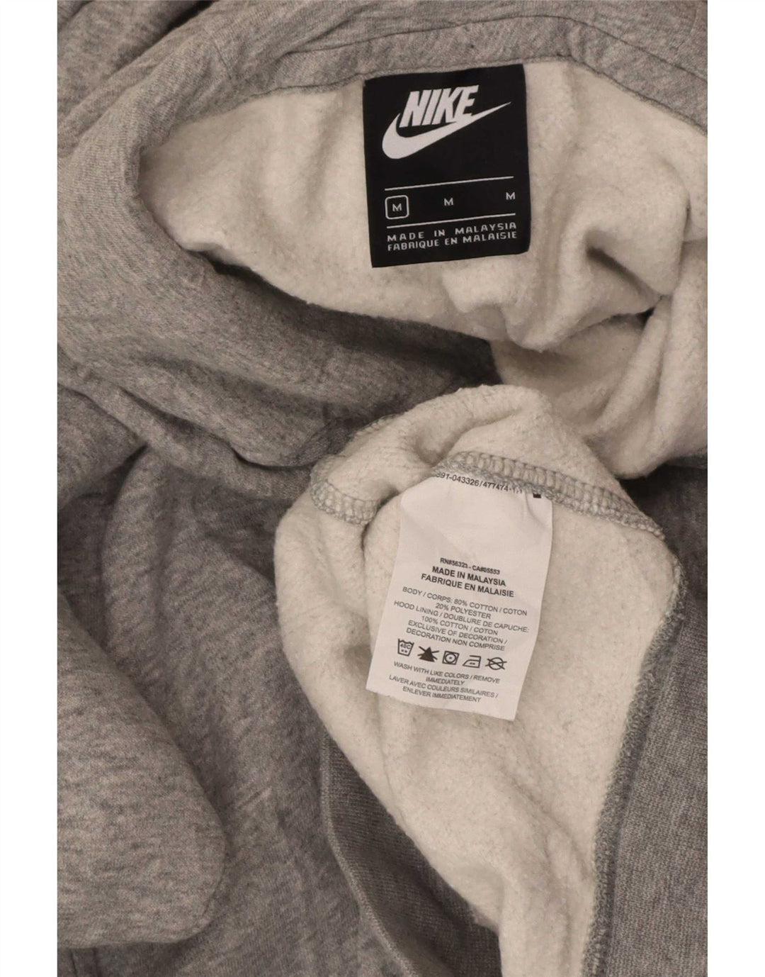 Męski sweter z kapturem Nike Graphic, średnioszary, bawełniany