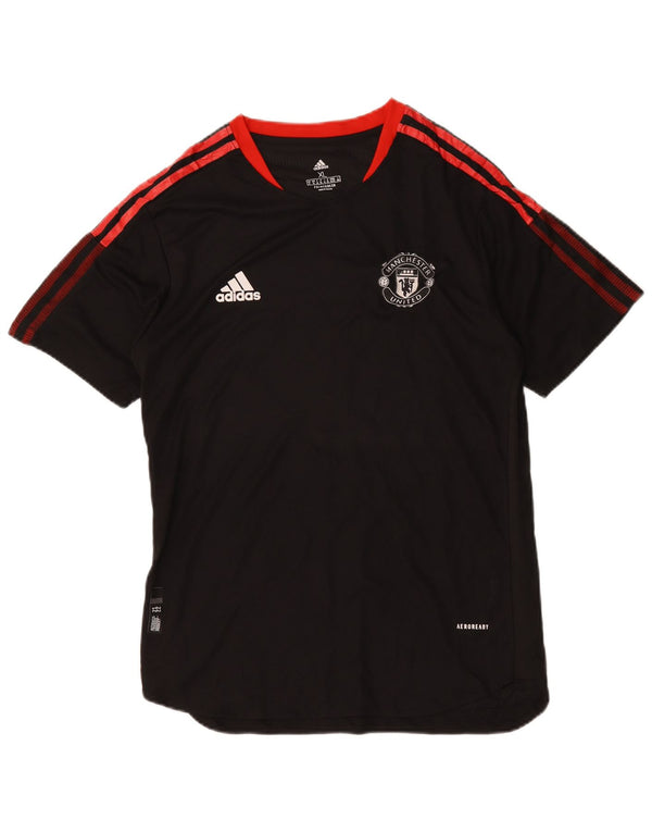 Męska koszulka z grafiką Adidas Manchester United Top XL Czarny poliester