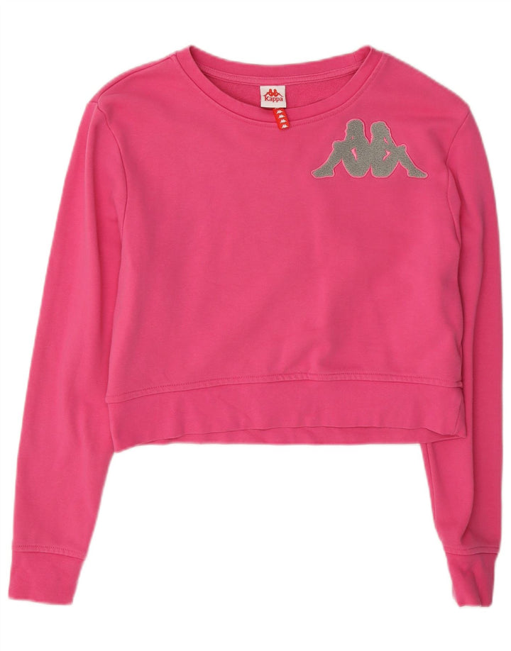 Damska bluza Kappa Crop Graphic Jumper UK 10 Small Pink