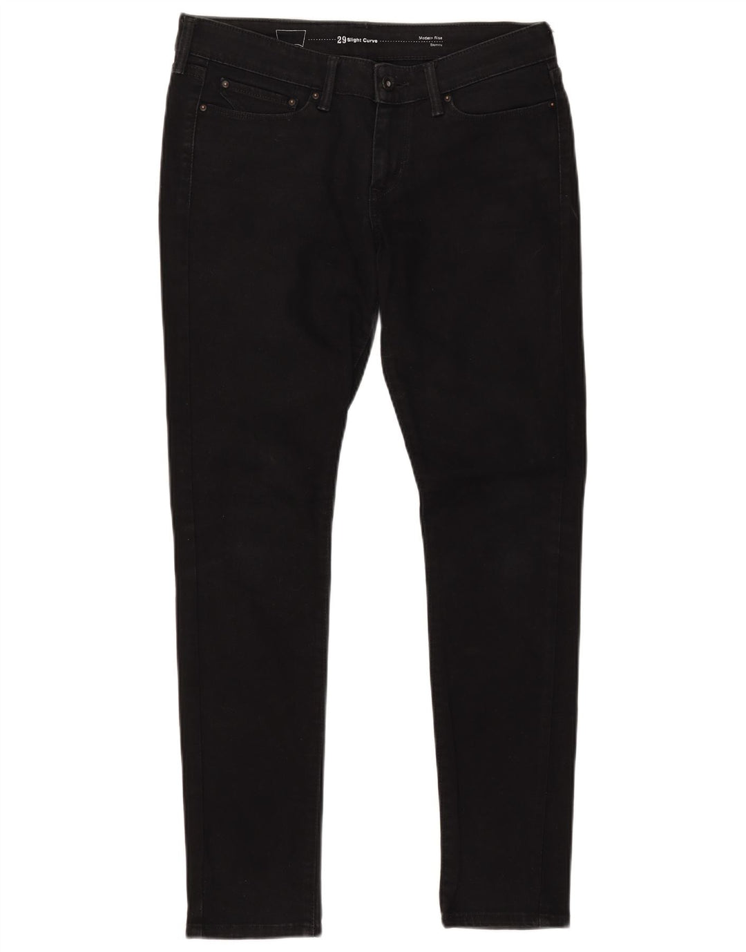 Damskie jeansy LEVI'S z lekkim zakrzywieniem i nowoczesnym stanem W29 L32, czarna bawełna