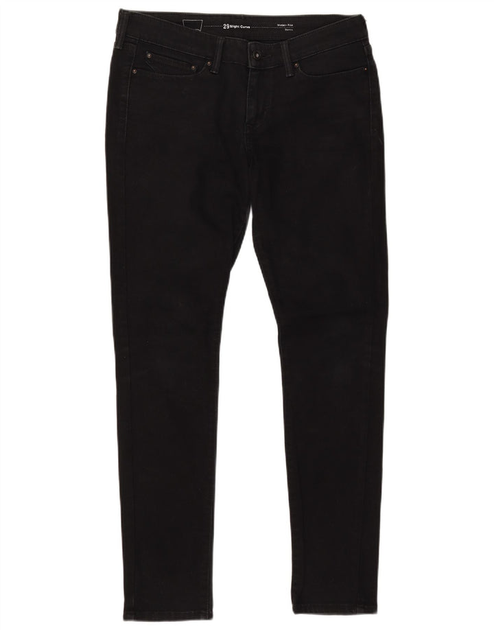 Damskie jeansy LEVI'S z lekkim zakrzywieniem i nowoczesnym stanem W29 L32, czarna bawełna