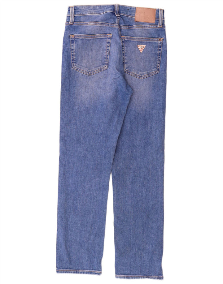 Guess Damskie Proste Dżinsy W26 L28 Niebieskie Bawełniane