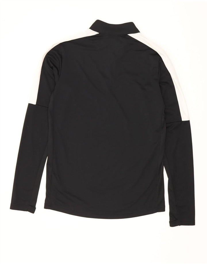 Męska koszulka Nike Dri Fit z zamkiem błyskawicznym i długim rękawem, mała, czarna, z blokami kolorów