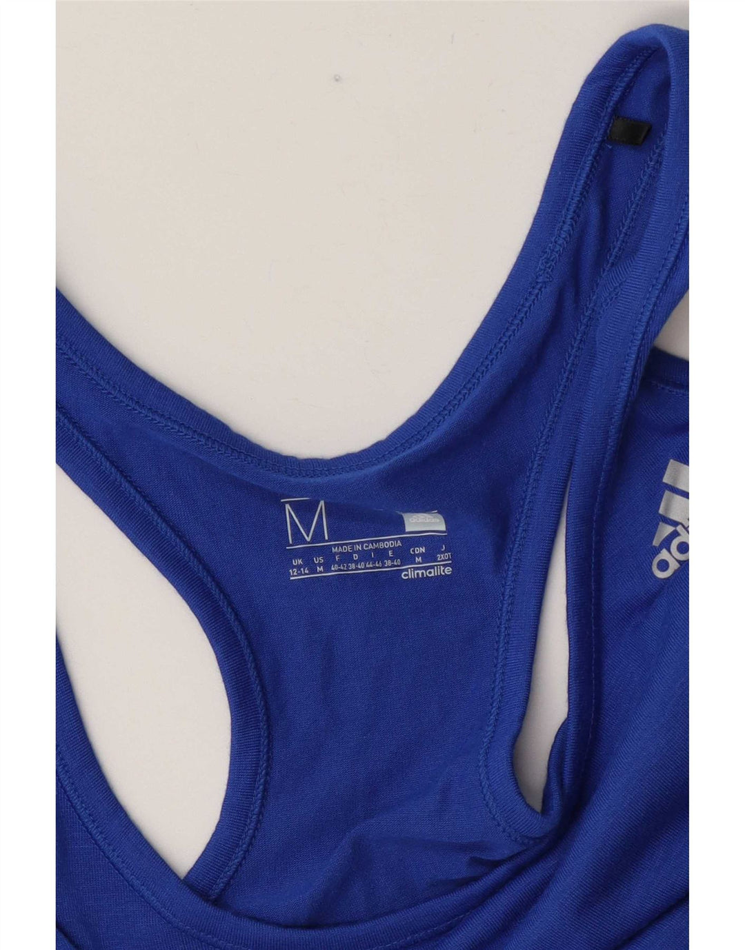 Adidas Damska Kamizelka Climalite Top UK 12/14 Średni Niebieski