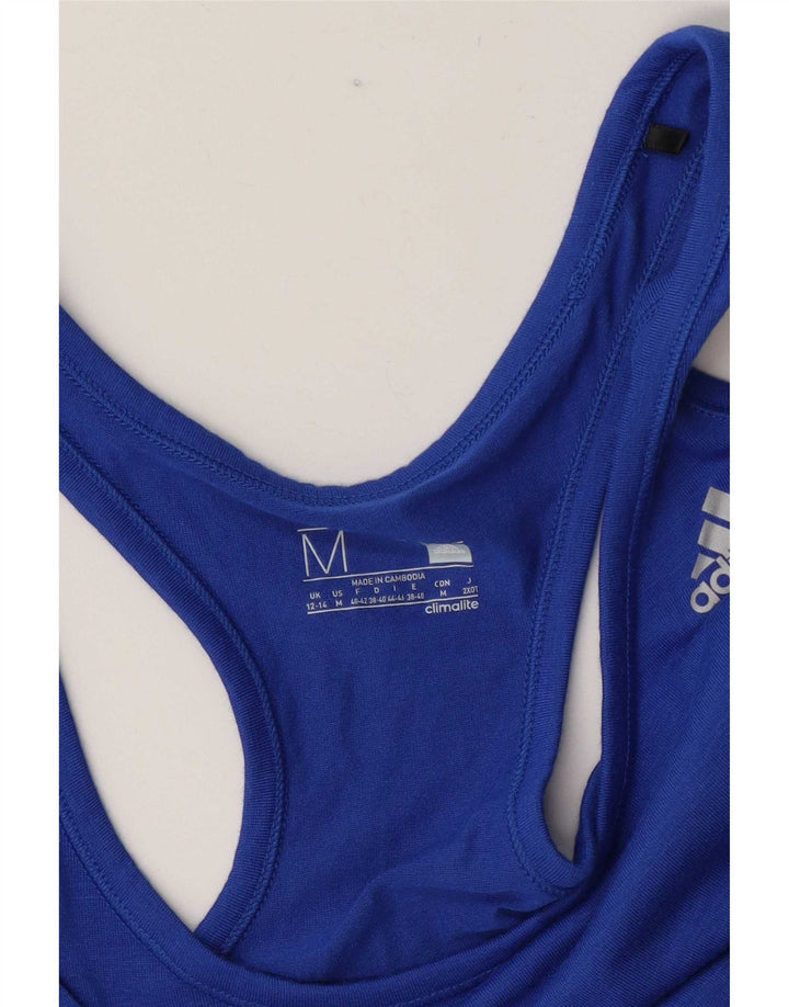 Adidas Damska Kamizelka Climalite Top UK 12/14 Średni Niebieski