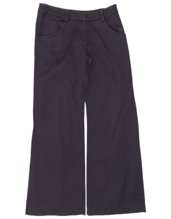 Damskie spodnie casual z szeroką nogawką Max & Co. UK 8 Small W28 L28 Granatowe
