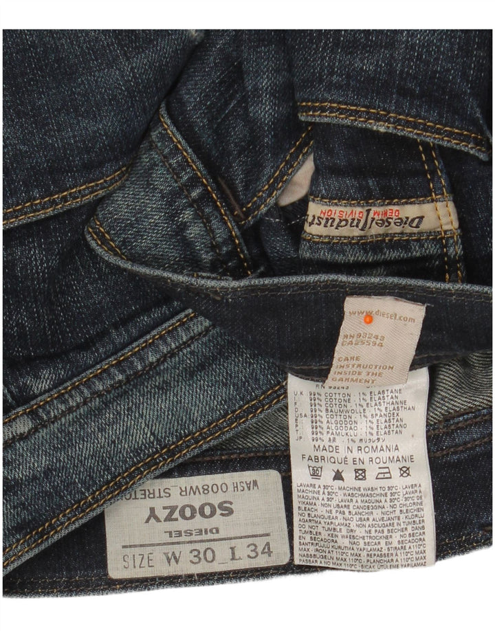 DIESEL Damskie dżinsy Soozy Straight W30 L34 Niebieskie bawełniane