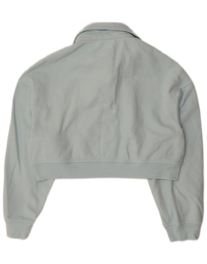 Damska bluza oversize LEVI'S Crop Polo z dekoltem w kształcie litery U, UK 6 XS, niebieska