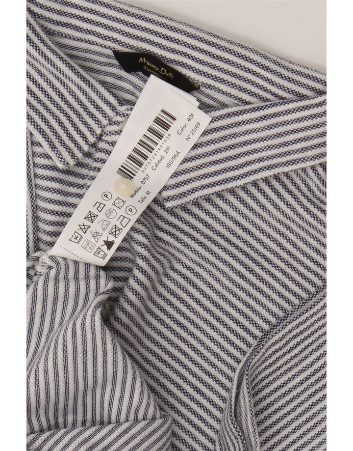 Męska koszulka polo Massimo Dutti, bawełniana, w kolorze średniego niebieskiego w prążki