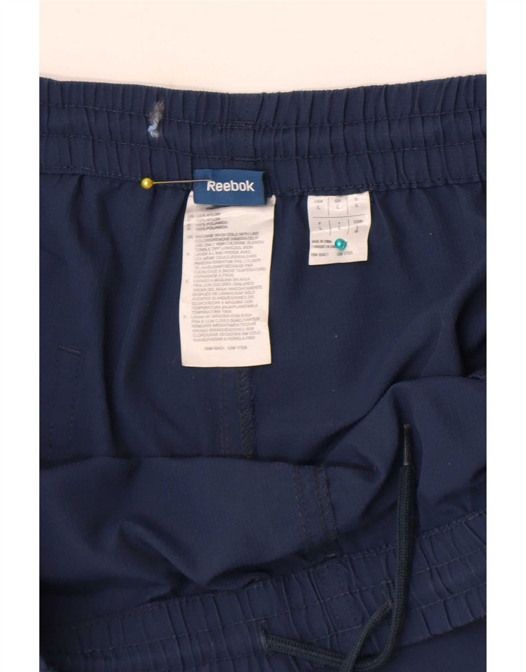 Męskie spodenki sportowe Reebok, duże, granatowe, nylonowe