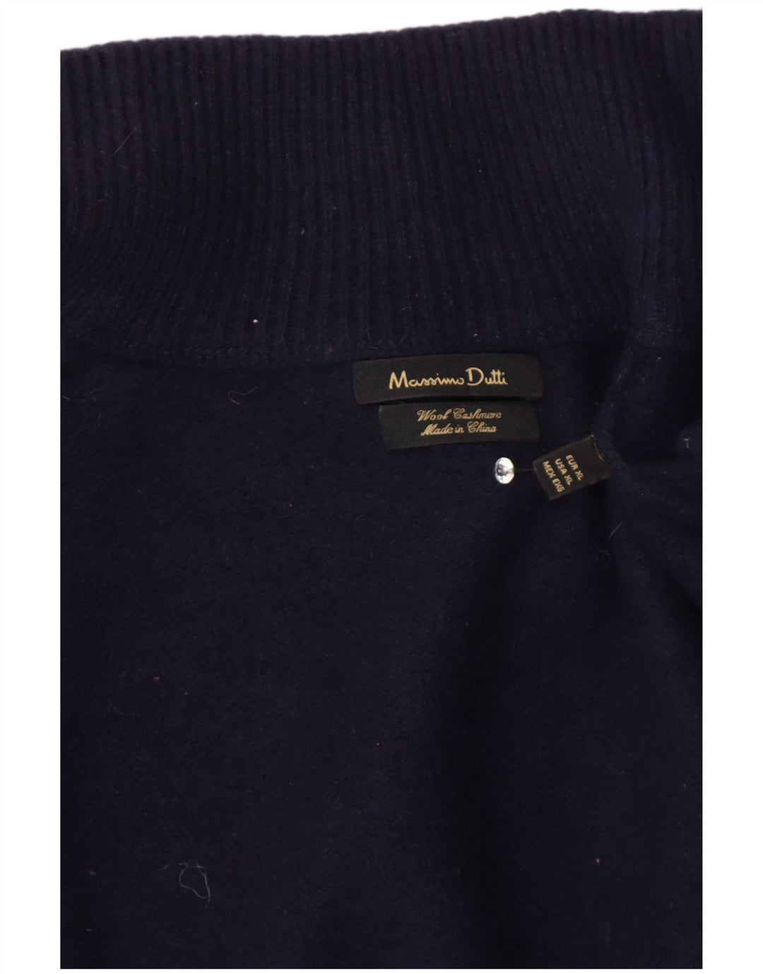 Sweter damski Massimo Dutti UK 18 XL, granatowy, wełniany