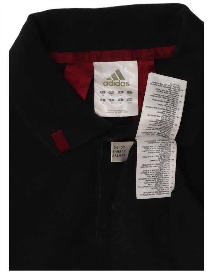 Męska koszulka polo Adidas, średnia czarna, bawełniana