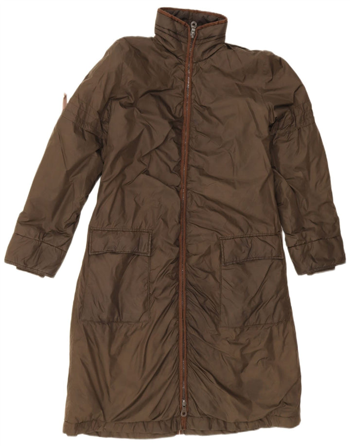 Damski płaszcz ocieplany Dkny UK 6 XS, bawełna khaki