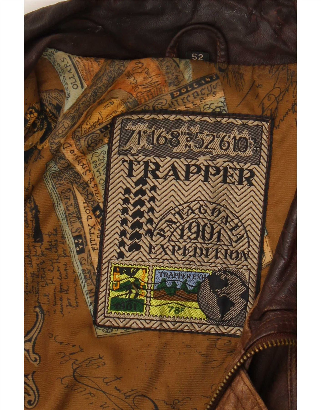 Męska kurtka skórzana Trapper IT 52 XL brązowa