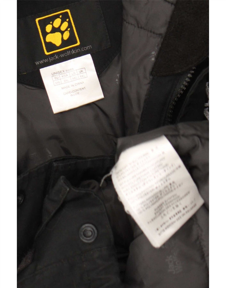 Męska kurtka parka z kapturem Jack Wolfskin UK 44 2XL Czarny poliester