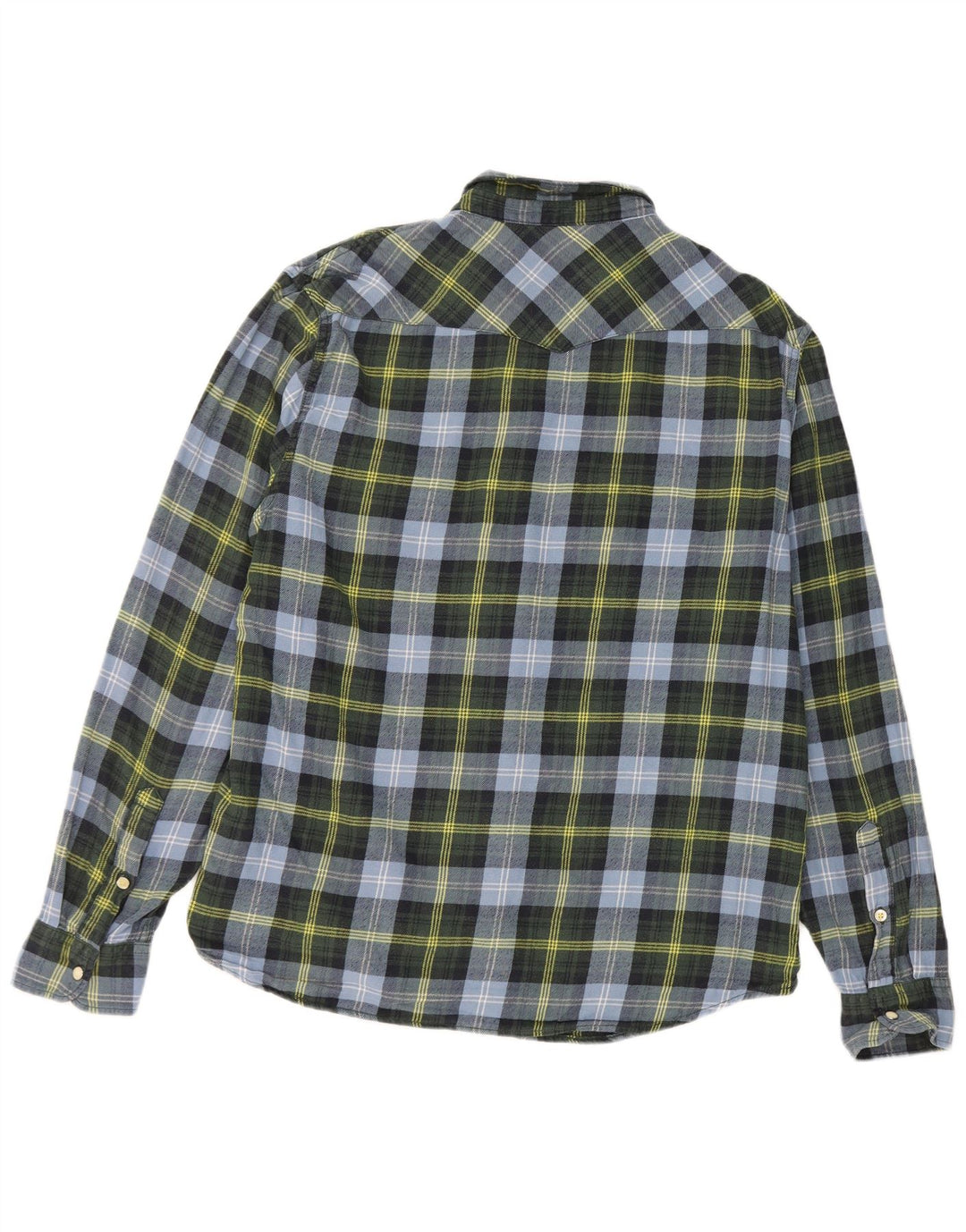 Męska koszula flanelowa Lee Slim Fit XL w niebieską kratkę, bawełniana