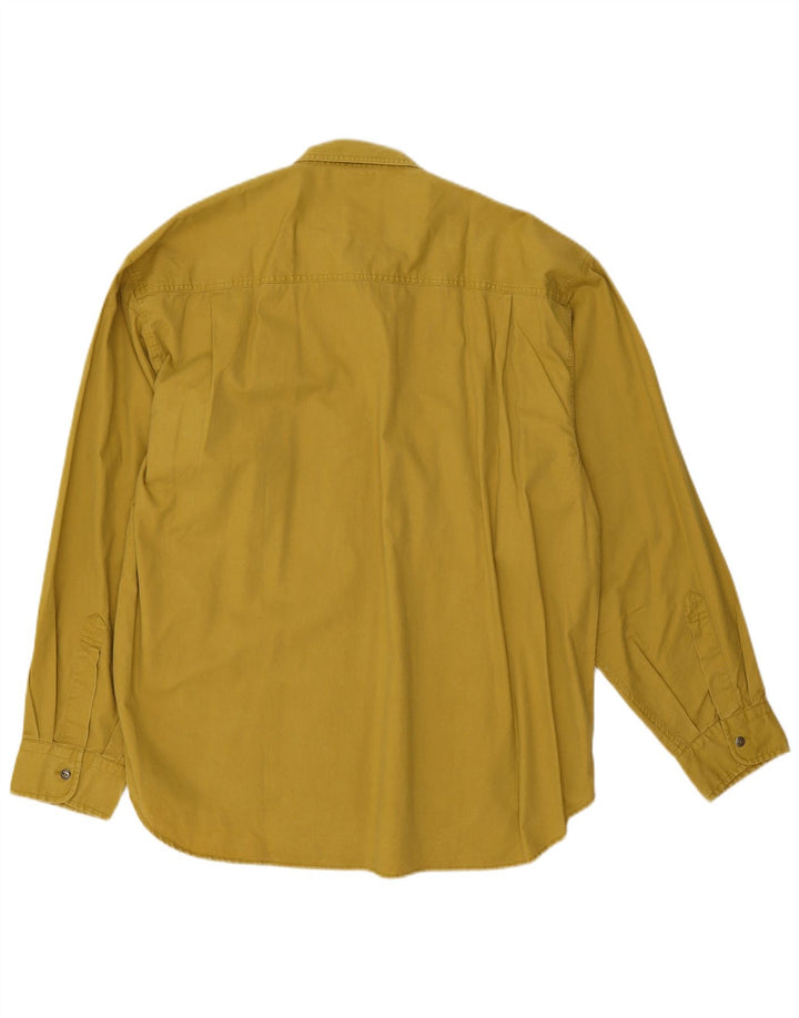 Koszula męska Vintage XL, żółta, bawełniana