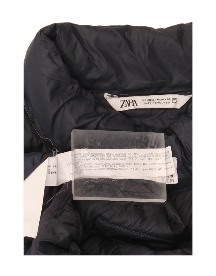 Męska ocieplana kurtka ZARA UK 44 2XL Czarny nylon