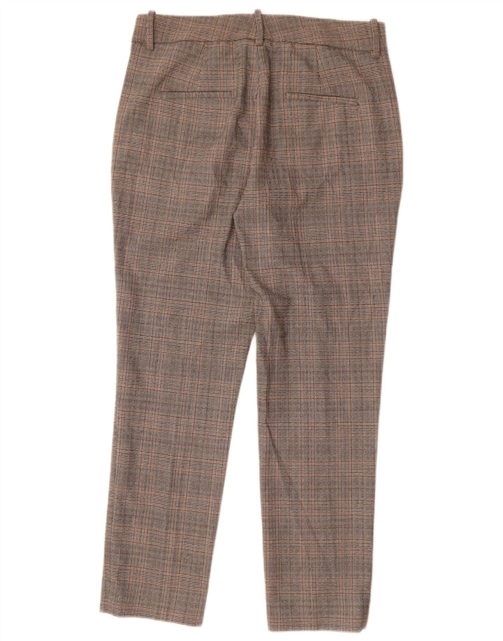 Spodnie damskie Zara Slim Chino EU 38 Small W28 L27 Szara krata poliester
