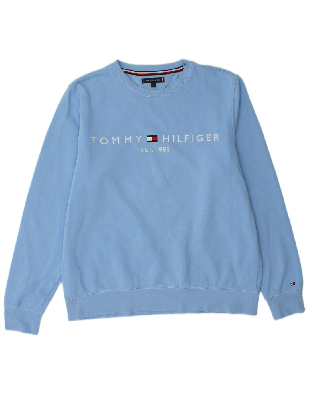 Męska bluza z grafiką TOMMY HILFIGER XL, niebieska, bawełniana