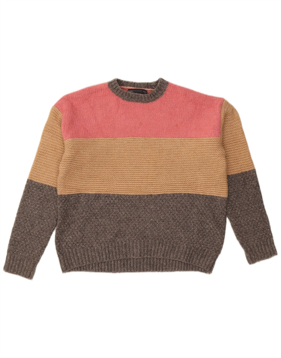 Sweter damski Marks & Spencer z okrągłym dekoltem, UK 14, średni, wielokolorowy