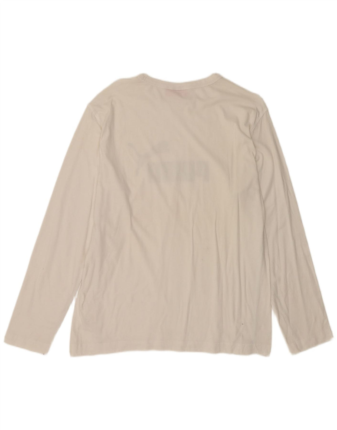 Męski graficzny top PUMA z długim rękawem, średniobiały, bawełniany