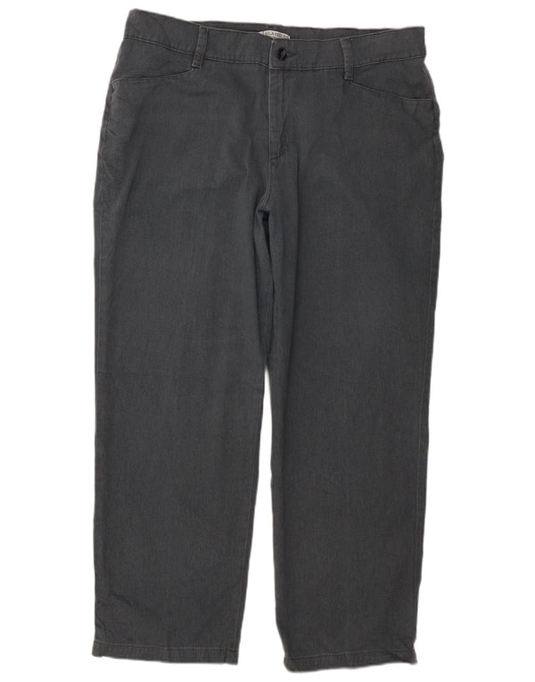 Damskie spodnie Lee o swobodnym kroju, o luźnym kroju, US 16 2XL W35 L28, szara bawełna