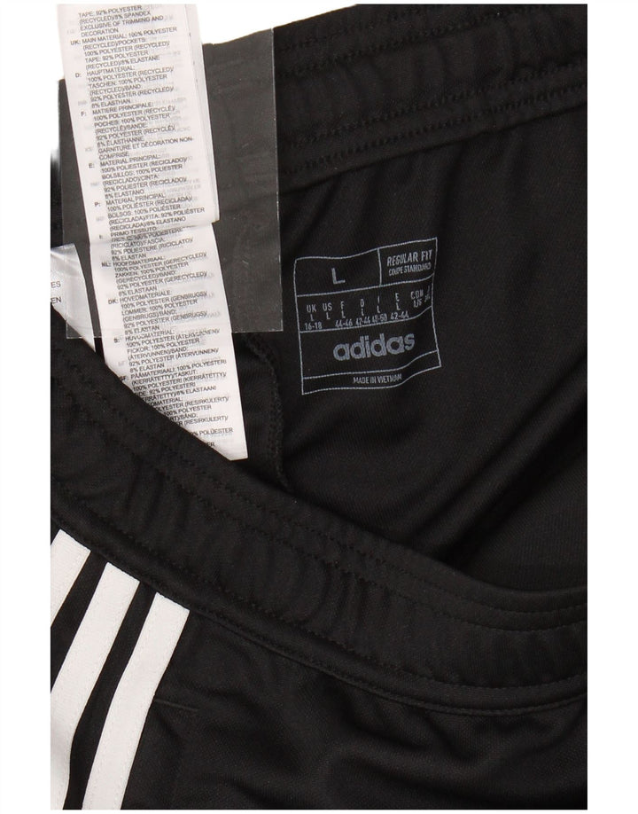 Damskie spodnie dresowe ADIDAS Aeroready UK 16/18, duże, czarne, poliestrowe