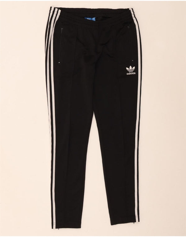 Damskie spodnie dresowe Adidas UK 14 Średni czarny poliester z blokami kolorów