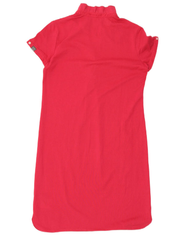 Damska sukienka typu shift firmy Geox UK 10 Small, różowa, bawełniana