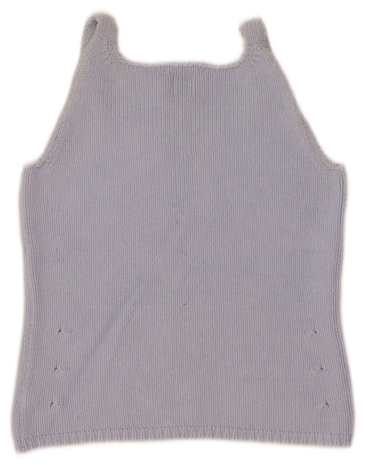 Damski top na ramiączkach Gap Crop Knit UK 8 Small Blue Cotton