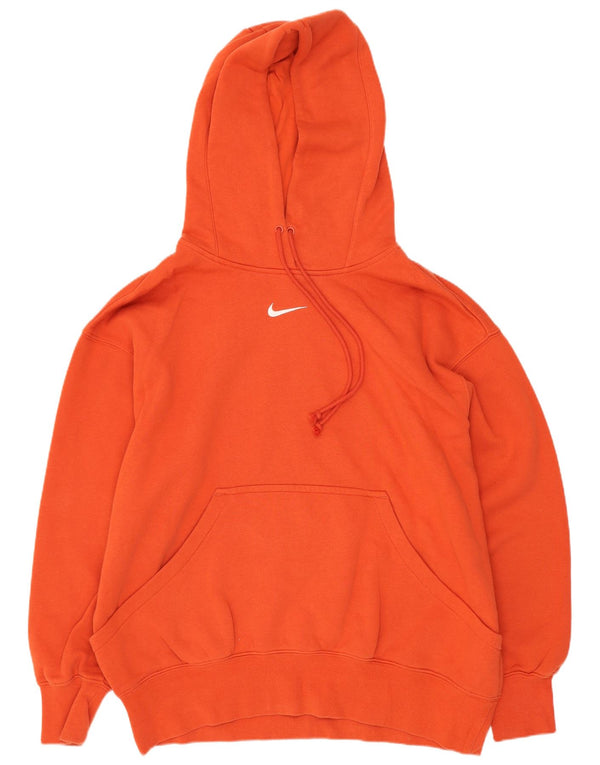 Męski sweter z kapturem Nike o luźnym kroju, mały, czerwony, bawełniany