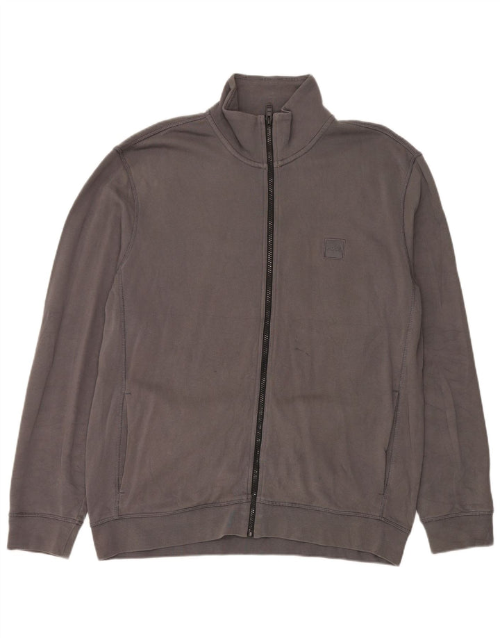 Męska kurtka dresowa Hugo Boss 2XL, szara bawełna