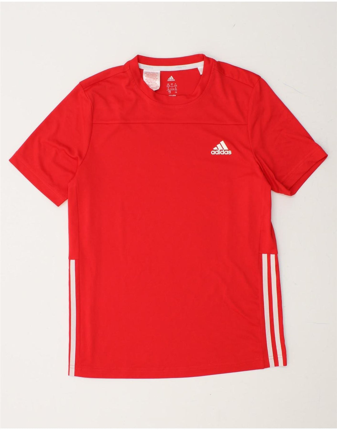 ADIDAS Boys Climalite T-Shirt Top 13-14 Years Red Polyester Vintage Adidas and Second-Hand Adidas from Messina Hembry 