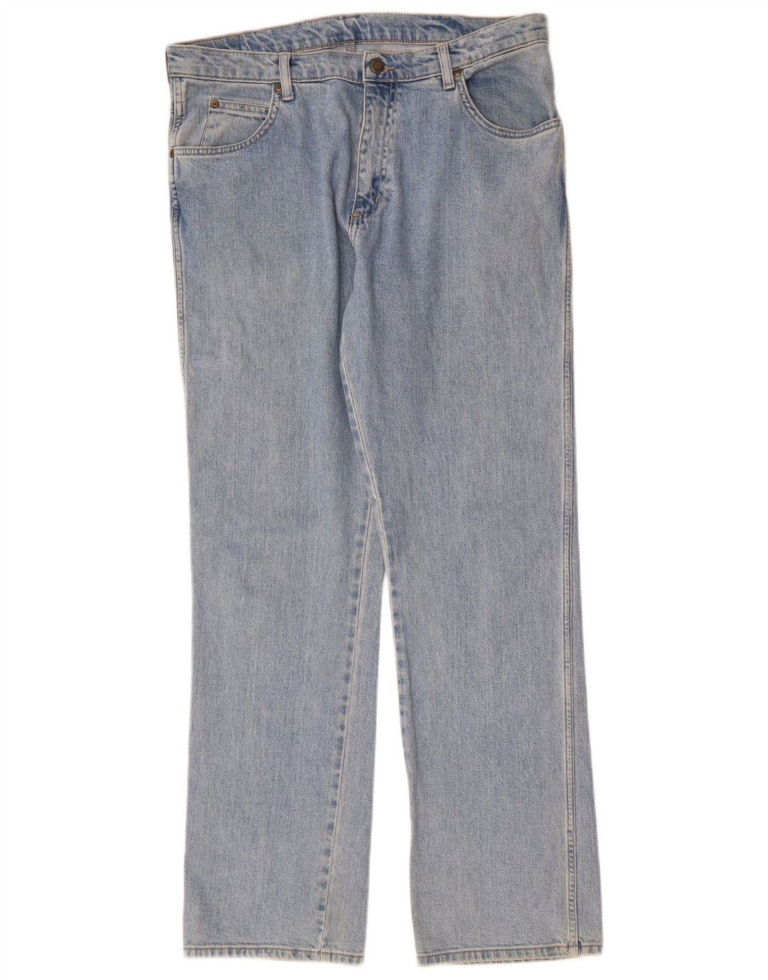 WRANGLER Męskie proste dżinsy o regularnym kroju W36 L32 Niebieskie, bawełniane