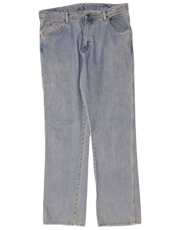 WRANGLER Męskie proste dżinsy o regularnym kroju W36 L32 Niebieskie, bawełniane