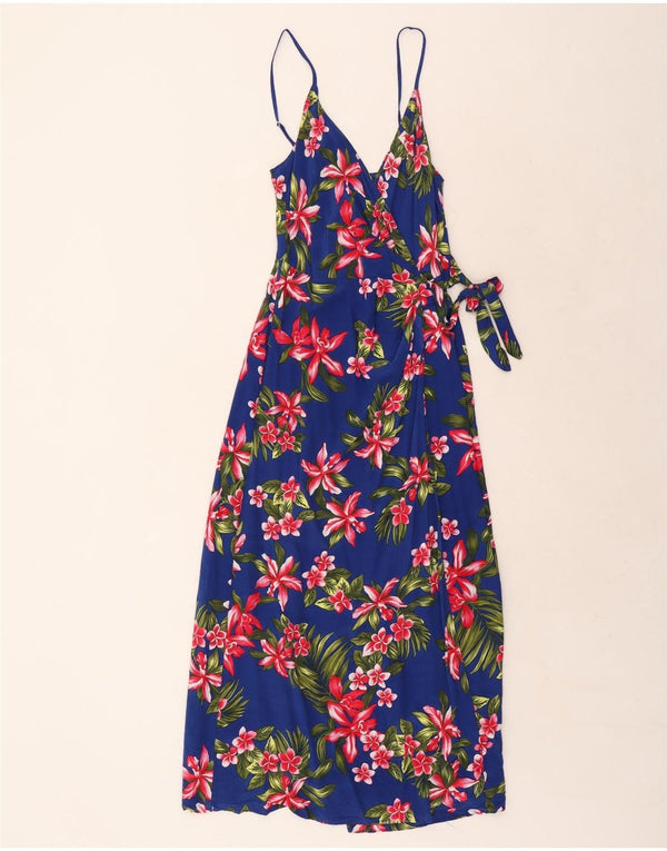 Damska kopertowa sukienka letnia Tommy Hilfiger US 2 XS, niebieska wiskoza w kwiaty