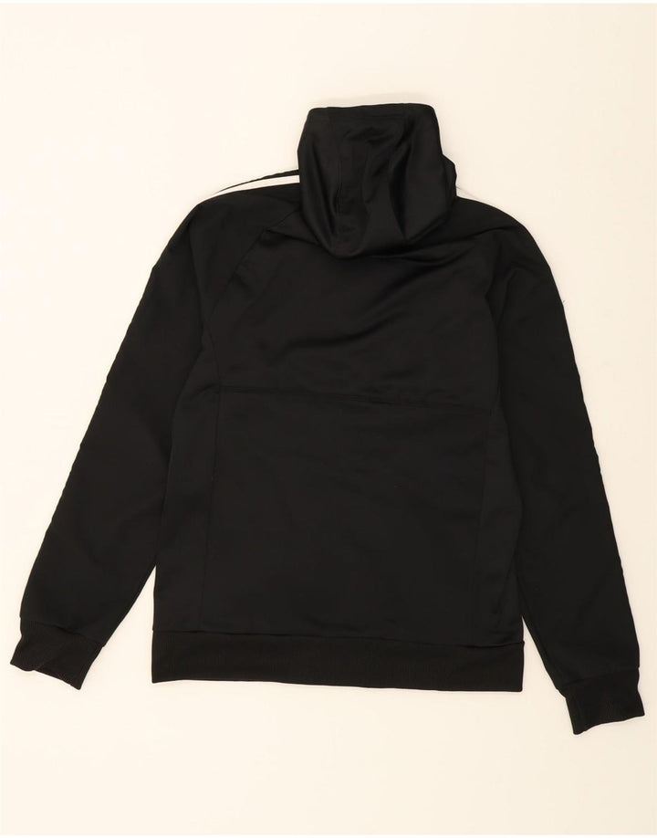 ADIDAS Mens Zip Hoodie Sweater Medium Black Polyester Vintage Adidas and Second-Hand Adidas from Messina Hembry 