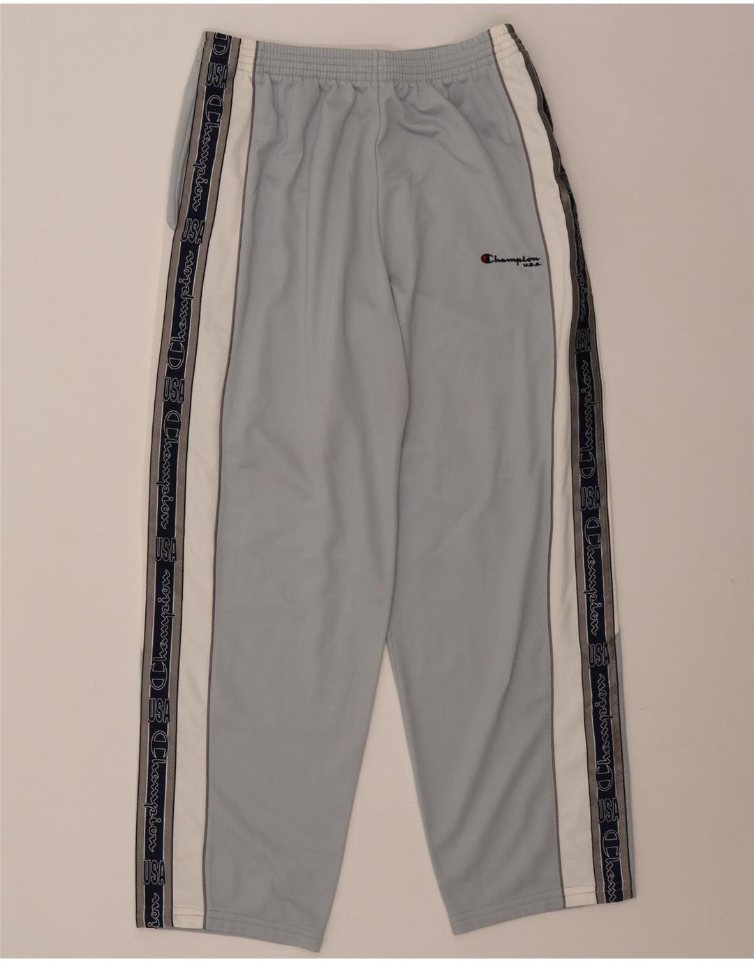 Męskie spodnie dresowe Champion z grafiką XL, niebieski, poliester z blokami kolorów