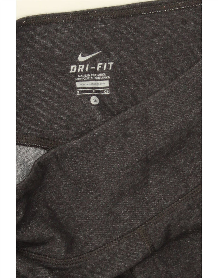 NIKE Womens Dri Fit Capri Leggings UK 10 Small  Grey Colourblock Vintage Nike and Second-Hand Nike from Messina Hembry 