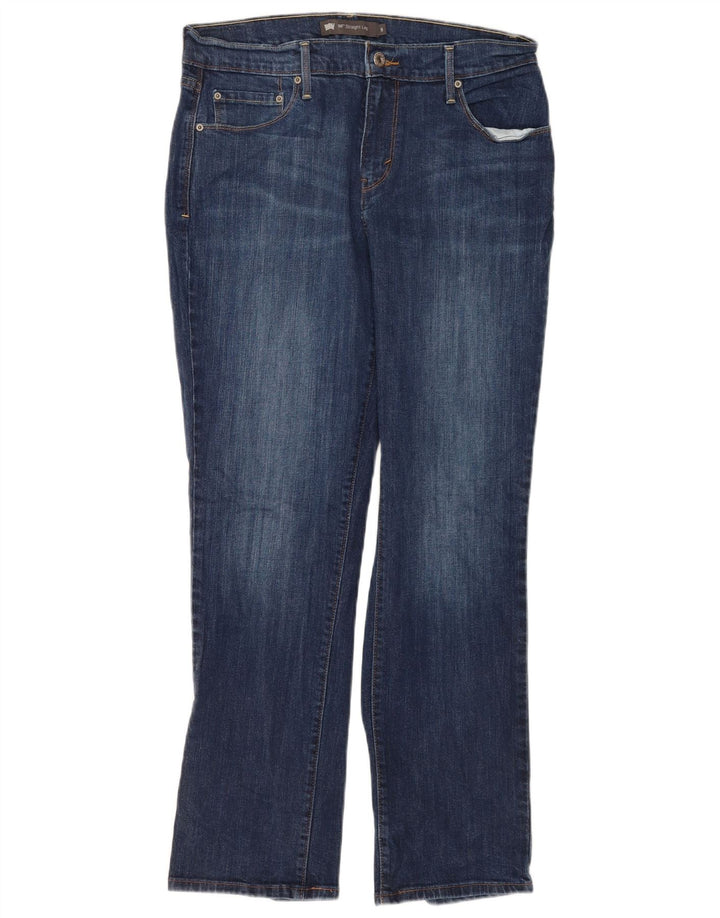 Damskie dżinsy Levi's 505 Straight US 8 Medium W29 L30 Niebieska bawełna