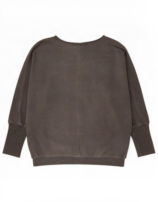 Damska bluza oversize z grafiką Gaudi Jumper UK 10 Small Grey Cotton
