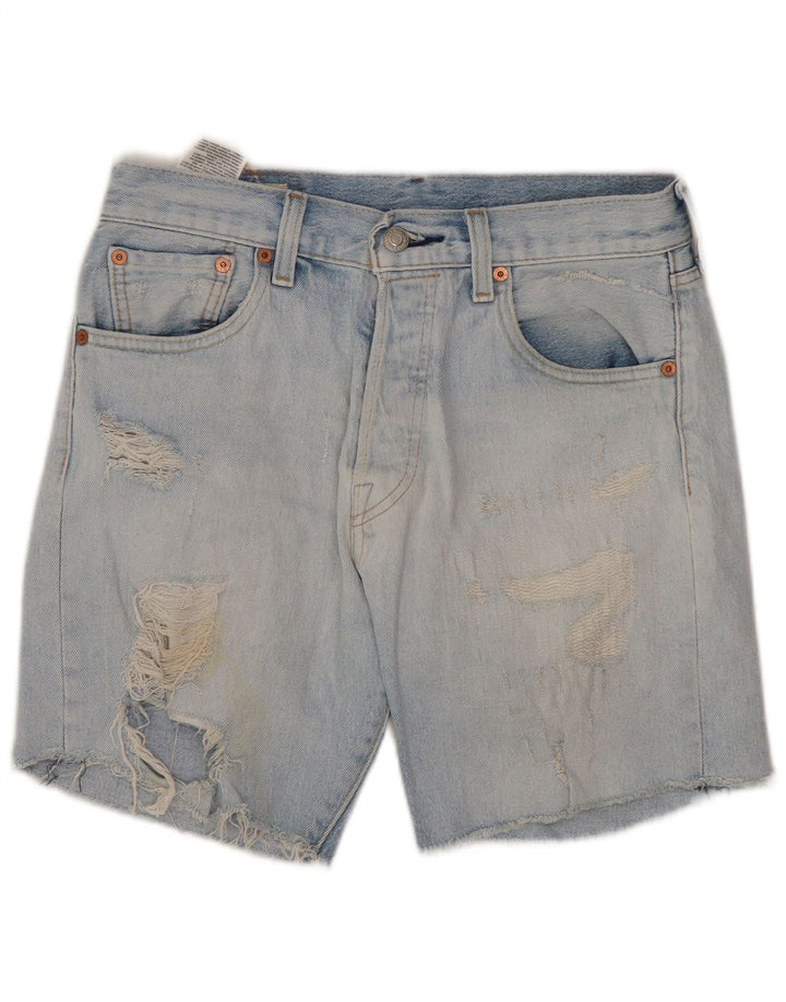 Damskie spodenki jeansowe LEVI'S 501 z wysokim stanem W29, średni niebieski