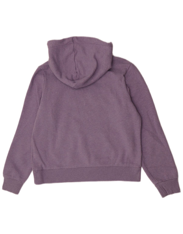 Damski sweter z kapturem Superdry, UK 16, duża, fioletowa, nakrapiana bawełna