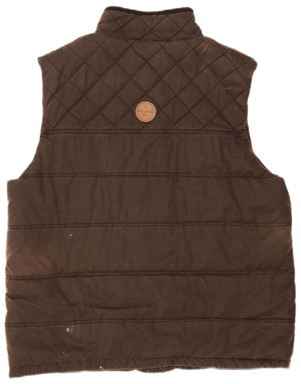 Męska wyściełana kamizelka Weird Fish UK 44 2XL Brązowa, poliester