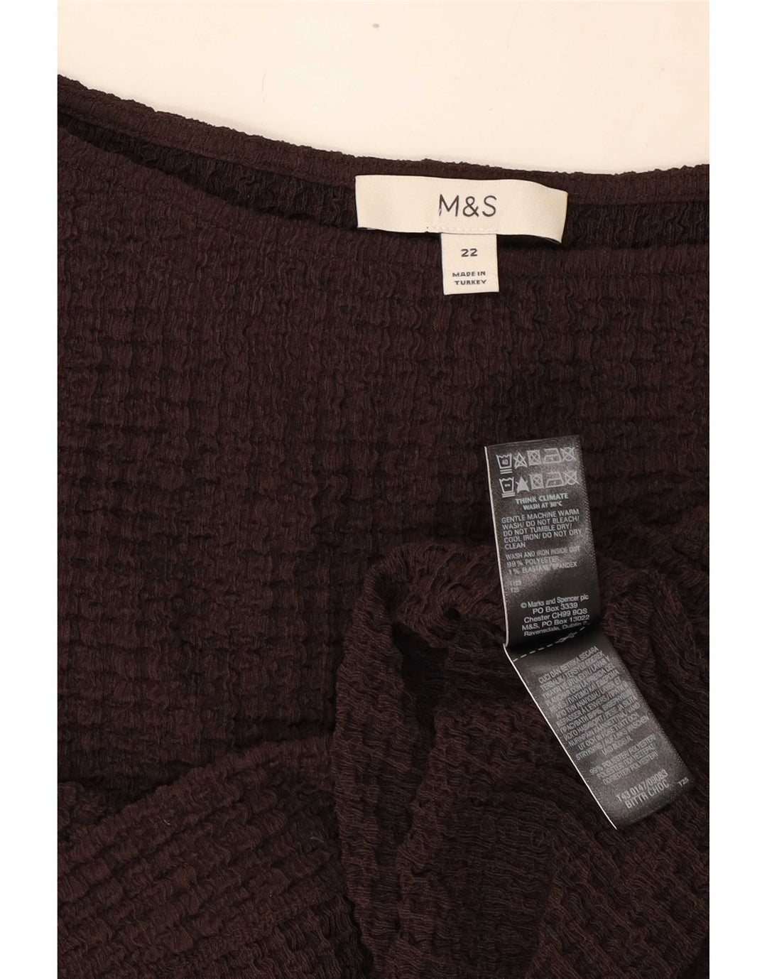 Bluzka damska Marks & Spencer UK 22 3XL Brązowa Poliester