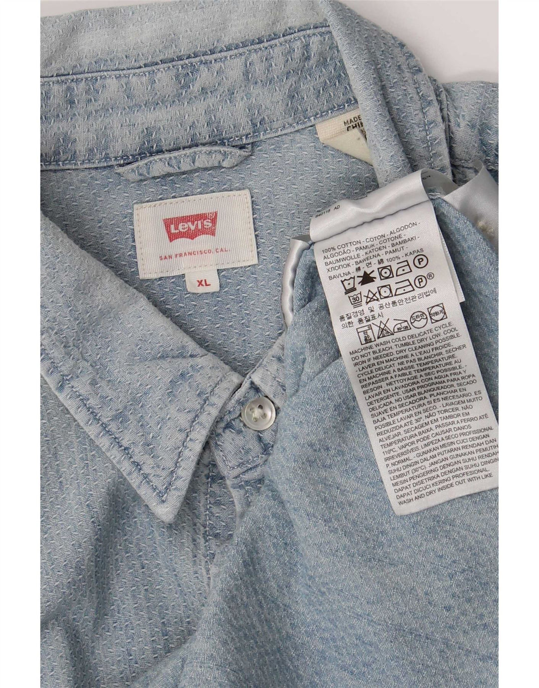 Koszula męska Levi's XL, niebieska, bawełniana